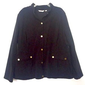 Liz Claiborne Quilted Snap Button Fleece Jacket 26